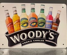 Woody's Alcopop Tin Metal Sign