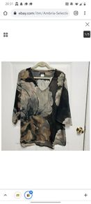 Ambria selection v-neck transparent blouse size UK18 EU46 Postage included