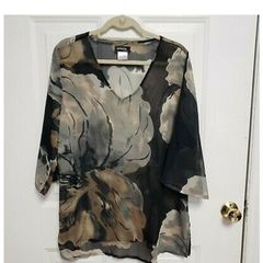 Ambria selection v-neck transparent blouse size UK18 EU46 Postage included