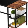 Office Desk, Computer Desk With Bookshelf PC Study Writing Desk for Home Working with Storage Shelves, Desks & Workstations for Home Office Bedroom, 100x50x75cm Image 5