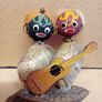 Vintage shell-art souvenir musicians Image 2