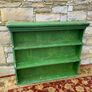 Large Antique Victorian Painted Pine Breakfront Bookshelf. Image 2