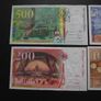 France: 4 Notes: 500f+200f+100f+50f (1994-1998) Super Condition! Image 4