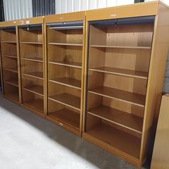 Tall cabinets wood shelving roller shutter