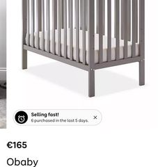 Obaby Bantam Space Saver Cot & Fibre Mattress