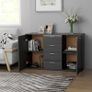 Sideboard Grey 120x35,5x75 cm Chipboard Image 2