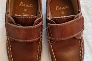 Next tan brown leather boys shoes size 9 junior