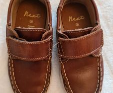 Next tan brown leather boys shoes size 9 junior