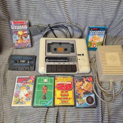 Tested Commodore 64 Datasette 1530 Unit + Power Supply & 7 Games (6 CIB with Instructions)