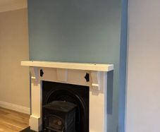 Complete Victorian Fireplace Suite - White Surround + Cast Iron Arch+ Stove + Plate & Flue