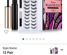 [12 Pairs] Magnetic Eyelashes and Magnetic Eyeliner Kit, Upgraded 3D Reusable Magnetic False Lashes Natural Look with 2 Liquid Eyeliner Waterproof and Applicator, No Glue Needed