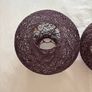 Rattan sphere lamp shades (2) purple colour Image 2