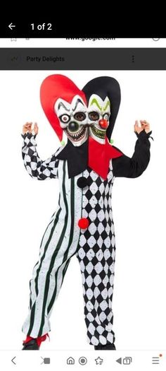 2 faced clown - new