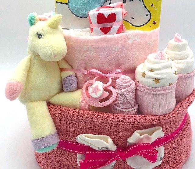 Nappy Cake Unicorn 2 Tier Pink (Baby Shower)