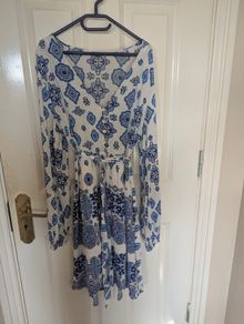 Blue & white dress