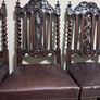Early 20th century barley twist chairs Image 5
