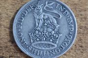 Great Britain UK 1936, One Shilling, George V, Silver Coin - free standard postage
