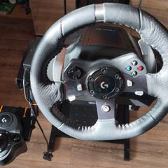 Logitech G920 Steering Wheel, Pedals, Gear Shifter and Stand. Car Racing Simulator Setup