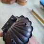 Romulus and Remus Brass / bronze  Figurine With Shell Dish as trinket dish / or ashtray. Image 5