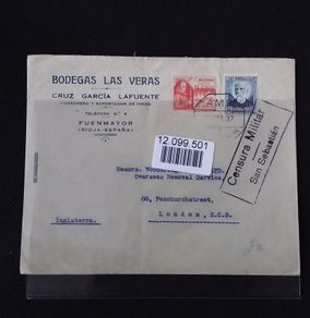 Spanish Civil War - Censor Cover 1937 to London