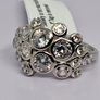 White Cubic Zirconia Ring in Rhodium Overlay Sterling Silver Image 6