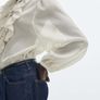 Zara Semi-Sheer Shirt With Ruffles Image 6