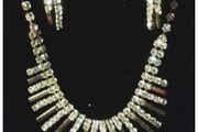 New Gold Plated Crystal Shower 3 Piece Jewellery  Set by Jon Richard
