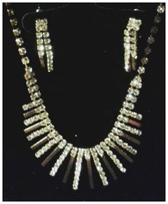 New Gold Plated Crystal Shower 3 Piece Jewellery  Set by Jon Richard