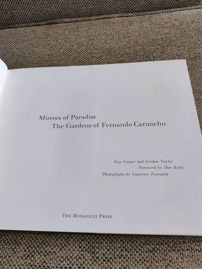 Mirrors of Paradise the Gardens of Fernando Caruncho by Guy Cooper and Gordon Taylor 2000 first edition hardback with dustcover in very good condition FREE STANDARD POSTAGE INCLUDED