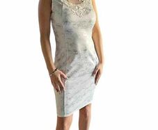 White floral lace dress
