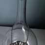 Hand blown vintage glass decanter with gin tag Image 7