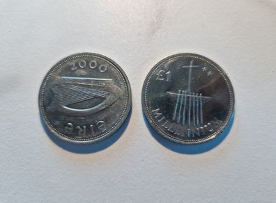 Millenium 2000 one pound coins