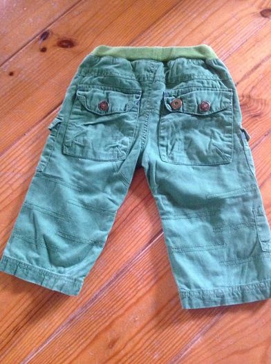 Name It Green Lined Trousers Age 9-12 months