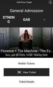 Florence + The Machine tickets