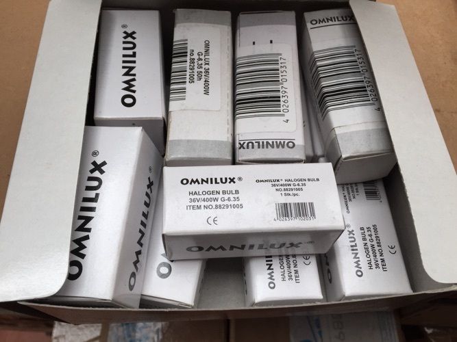 13 x Omnilux 36v 400w Capsule Light Bulbs G6.35 Lamps