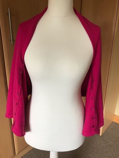 Unusual fushia pink cardigan one size