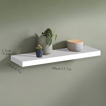 FREE EXPRESS SHIPPING Set of 3 Wall Floating Shelves,Wall Mounted Storage Shelves,Wood Wall Shelves for Living Room, Bedroom, Bathroom,White