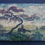 Antique two Asian Paintings 11.4" x 8"   11,5 x 8" Image 2