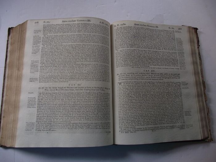 The Statutes at Large - (King George the Third) - by Charles Eyre and William Strahan in London 1780
