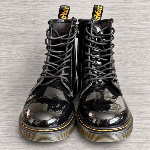 Dr Martens 1460 J Black Glossy Lace Up Patent Boots UK 3 EU 36 fits up to 4.5
