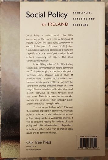 Social Policy In Ireland: Principles, Practice And Problems, Eds. Sean Healy and Brigid Reynolds