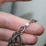 Vintage 925 Sterling Silver Open Heart Clasp Link Chain Bracelet 8,4" Image 6