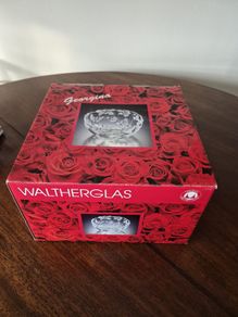 vintage Walther Glas Carmen Satiniert crystal fruit bowl,