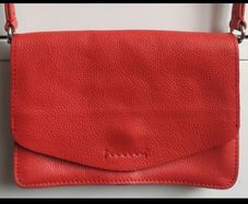 New Clarks Marva Wave Orange Leather Crossbody Bag
