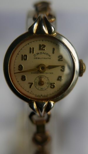Vintage 1930s CRONOW Rolled Gold Watch - Working Vintage Ladies Manual Wind Up Wrist Watch