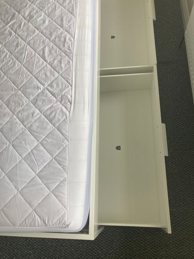 Double Bed with storage drawers and mattress from IKEA