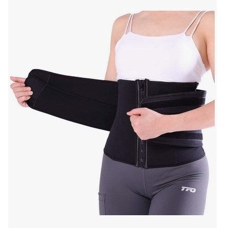 Women's Waist Training belt, TFO, 9 Steel Boned Corset Sweat Trimmer Belt Workout Shapewear for Weight Loss
