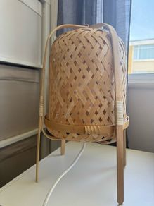 IKEA woven bamboo table lamp