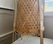 IKEA woven bamboo table lamp