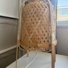 IKEA woven bamboo table lamp